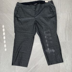 Lane Bryant Signature Fit Slim Ankle Shimmery Gray 28P Petites Pants NWT